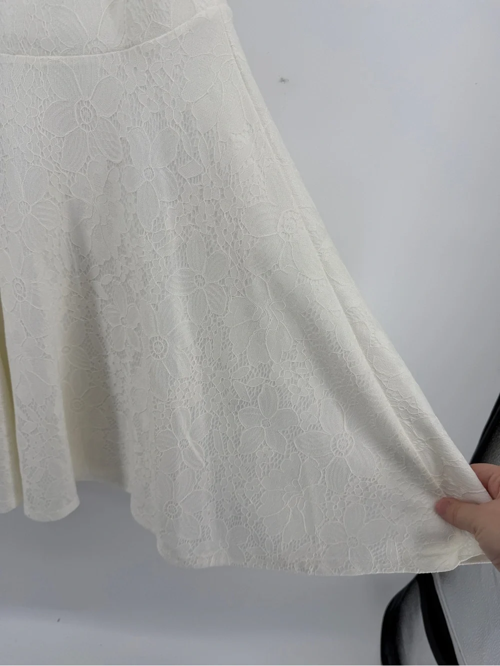 Lulus Coquette Cottagecore Bridal Preppy White Lace Skater Mini Dress SzXS - Picture 5 of 11